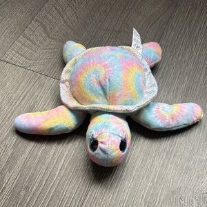 The Petting Zoo Pastel Tie-Dye Turtle Plush